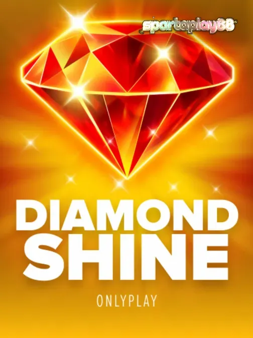 Tampilan visual slot Diamond Shine dengan simbol buah neon dan berlian berkilau